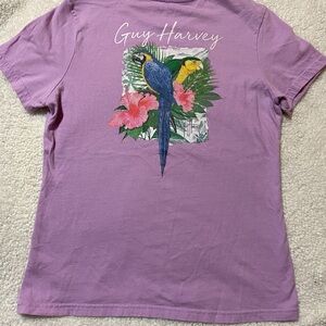 Guy Harvey lavender Parrot t shirt, Medium